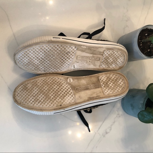 BCBG gold studded black sneakers - Picture 8 of 8